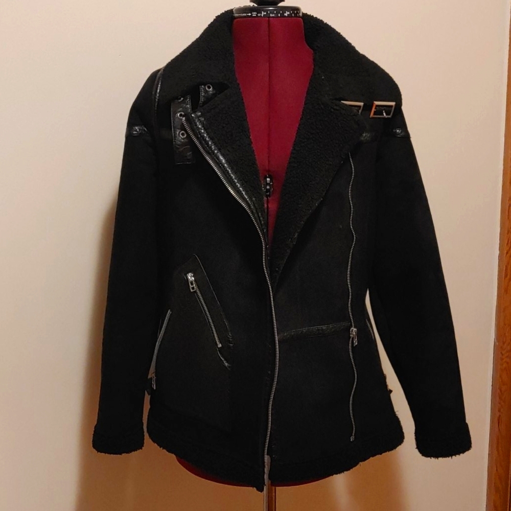 *SOLD* Black jacket with buckle details